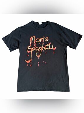 Mom’s Spaghetti T Shirt Adult Sz M Black Novelty Eminem Hip Hop Slim Shady GUC